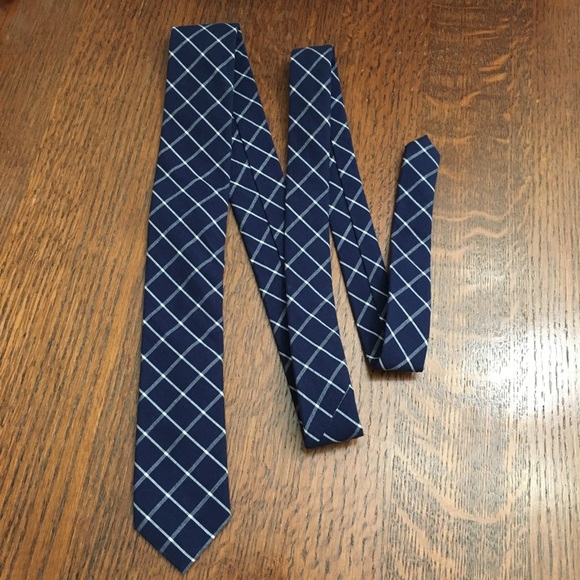 Original Penguin | Navy & White Plaid Necktie - Picture 3 of 6